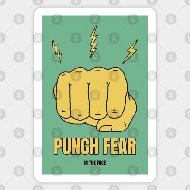 Punch fear in the face Sticker by niclothing